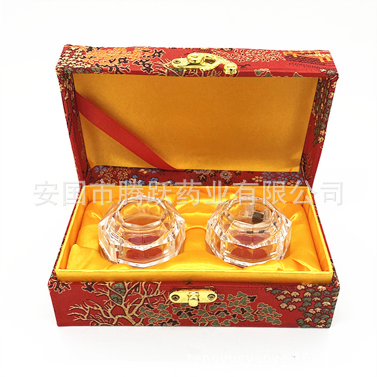 Yellow Dragon Brocade Gift Box Empty Display Case for Jewelry and Crystal Keepsakes - Image 4