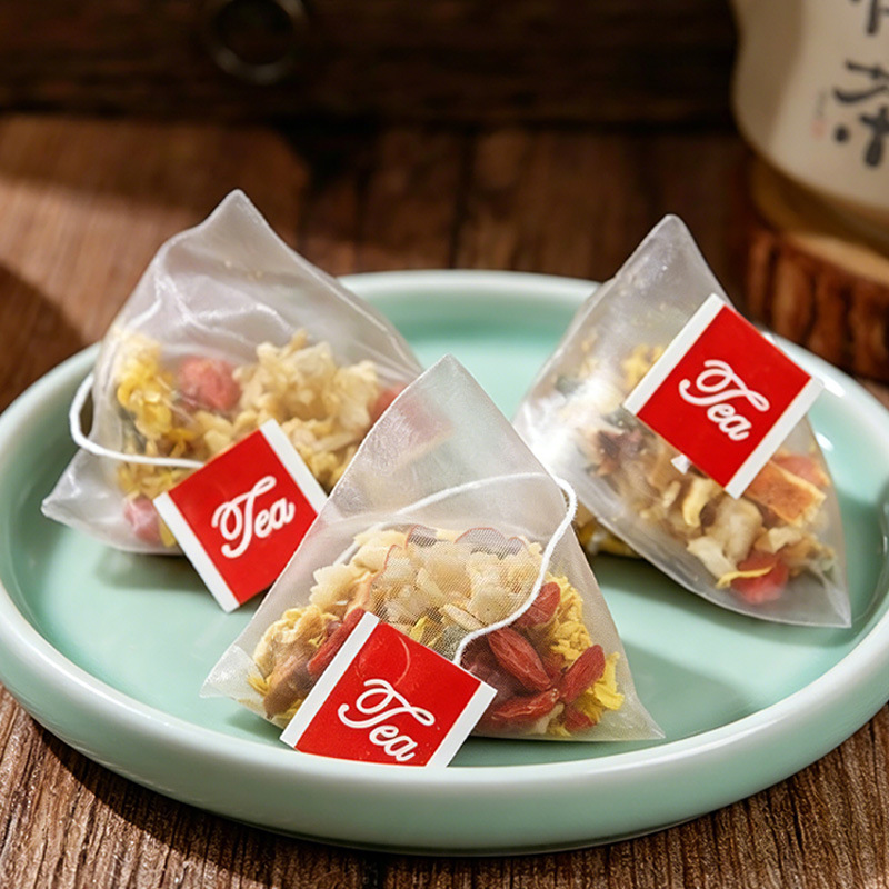 Rock Sugar Pear Chrysanthemum Tea with Goji — Triangle Herbal Tea Bags (5g x 25) - Image 2