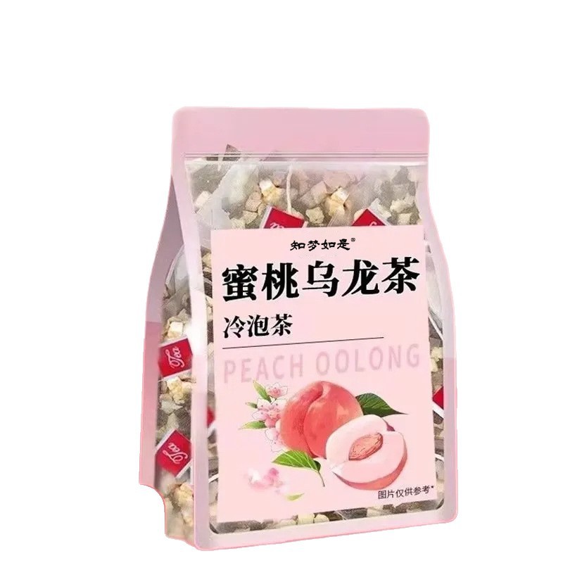 Peach Oolong Tea Triangle Bags Cold Brew Flower Tea Individually Wrapped 3g Sachets - Image 5