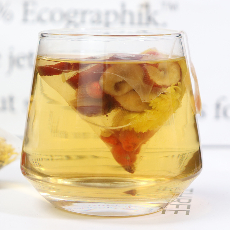 Golden Chrysanthemum Goji Tea Bags Jin Si Huang Ju Gou Qi Cold Brew Wellness Tea 18g Single Serve Sachets - Image 3