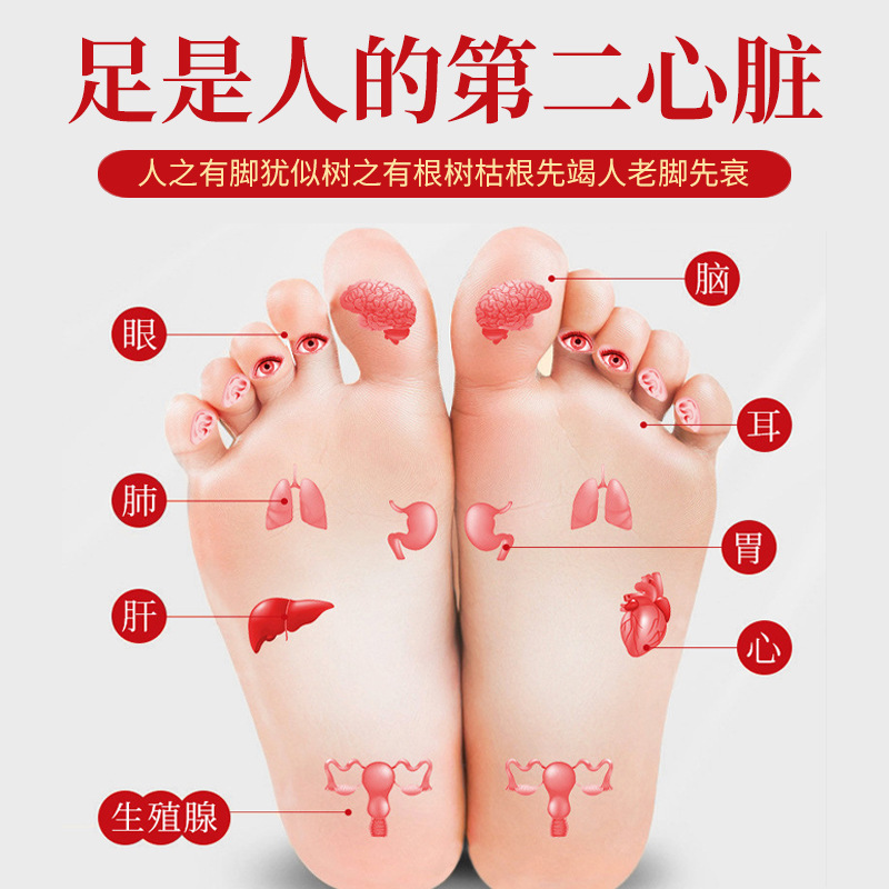 Old Beijing Mugwort Foot Patches 30 Patches Ai Ye Tie with Bamboo Vinegar and Ginger for Foot Care - Image 2