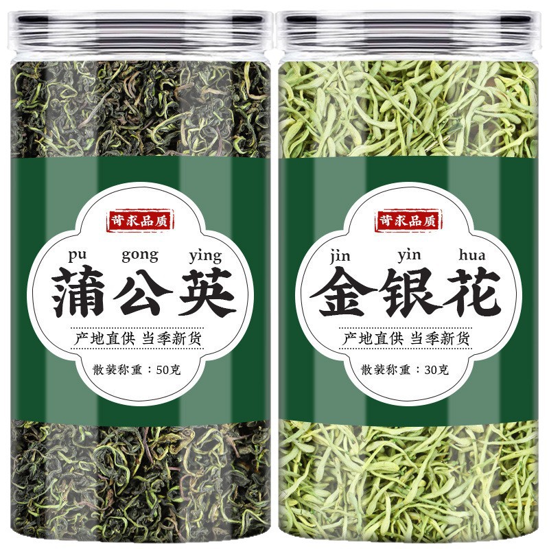 Dandelion Honeysuckle Herbal Tea Set with Lotus Leaf Tangerine Peel and Hawthorn 4 Can Pack - Image 5