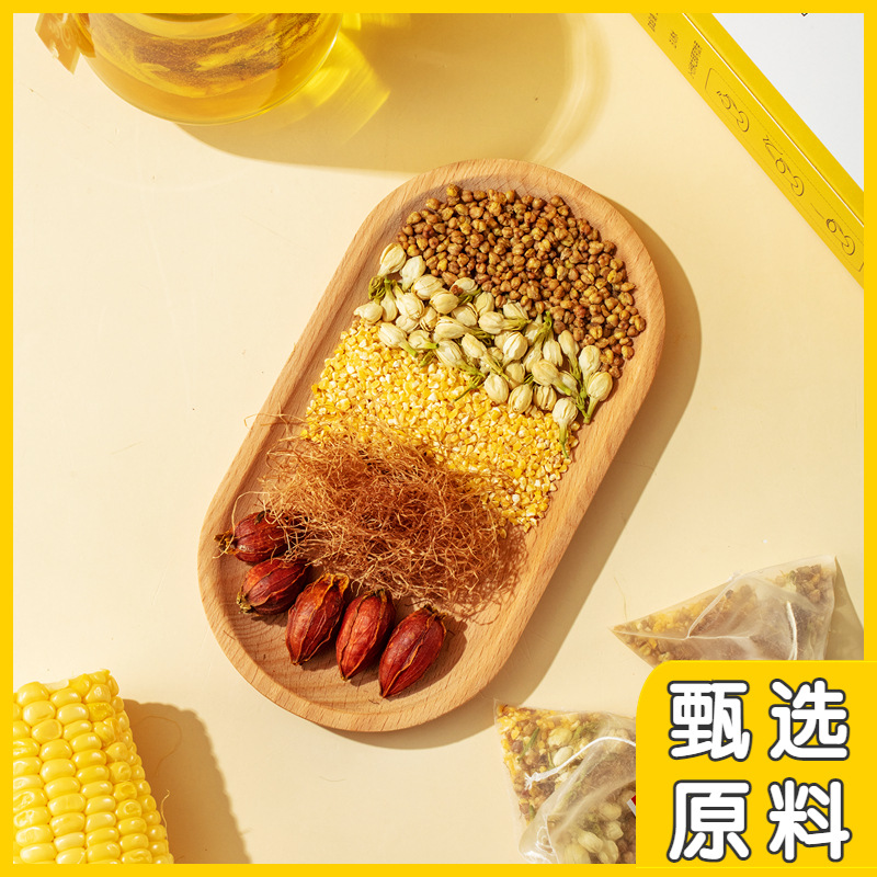 Corn Silk Tea Yu Mi Xu Triangle Bag Herbal Blend with Tartary Buckwheat Gardenia and Jasmine 96g Sugar Free - Image 2