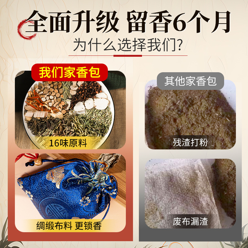 Lavender Mugwort Herbal Sachet Aromatherapy Hanging Bag for Air Freshening 80g - Image 3