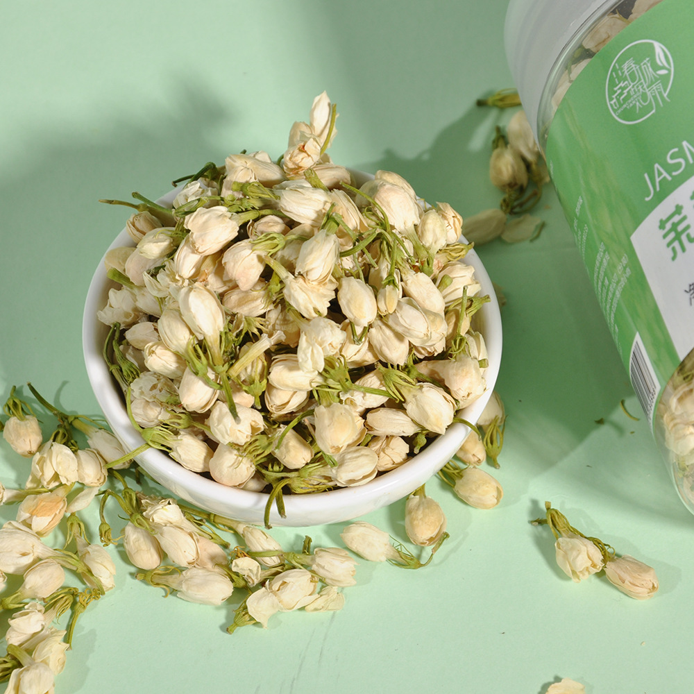 Dried Jasmine Flower Tea 35g Can Loose Floral Herbal Tea for Daily Brewing - Image 3