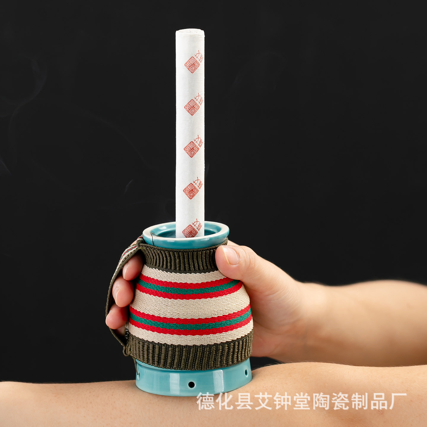 Ceramic Moxa Burner Jar Purple Clay Moxibustion Box with Moxa Stick Holder for Home Warming Therapy - Image 4