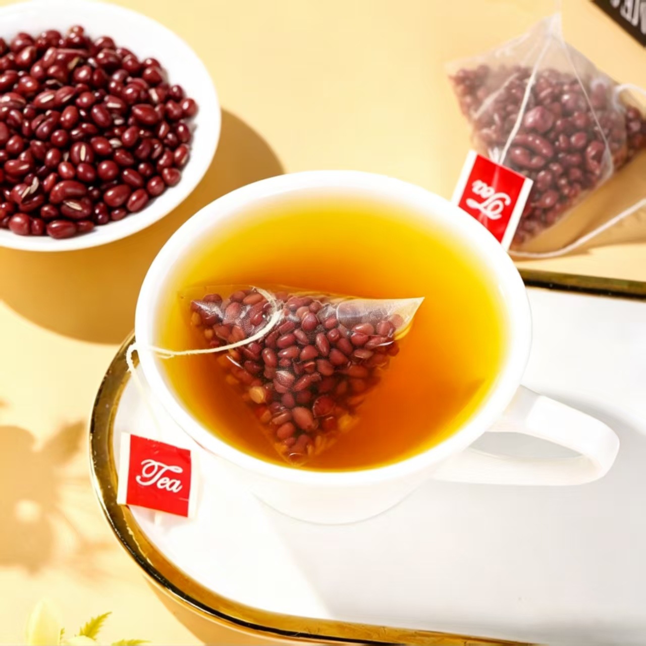 Korean Red Bean Tea Bags Hong Dou 50g Sugar Free Hot or Cold Brew Herbal Infusion - Image 3