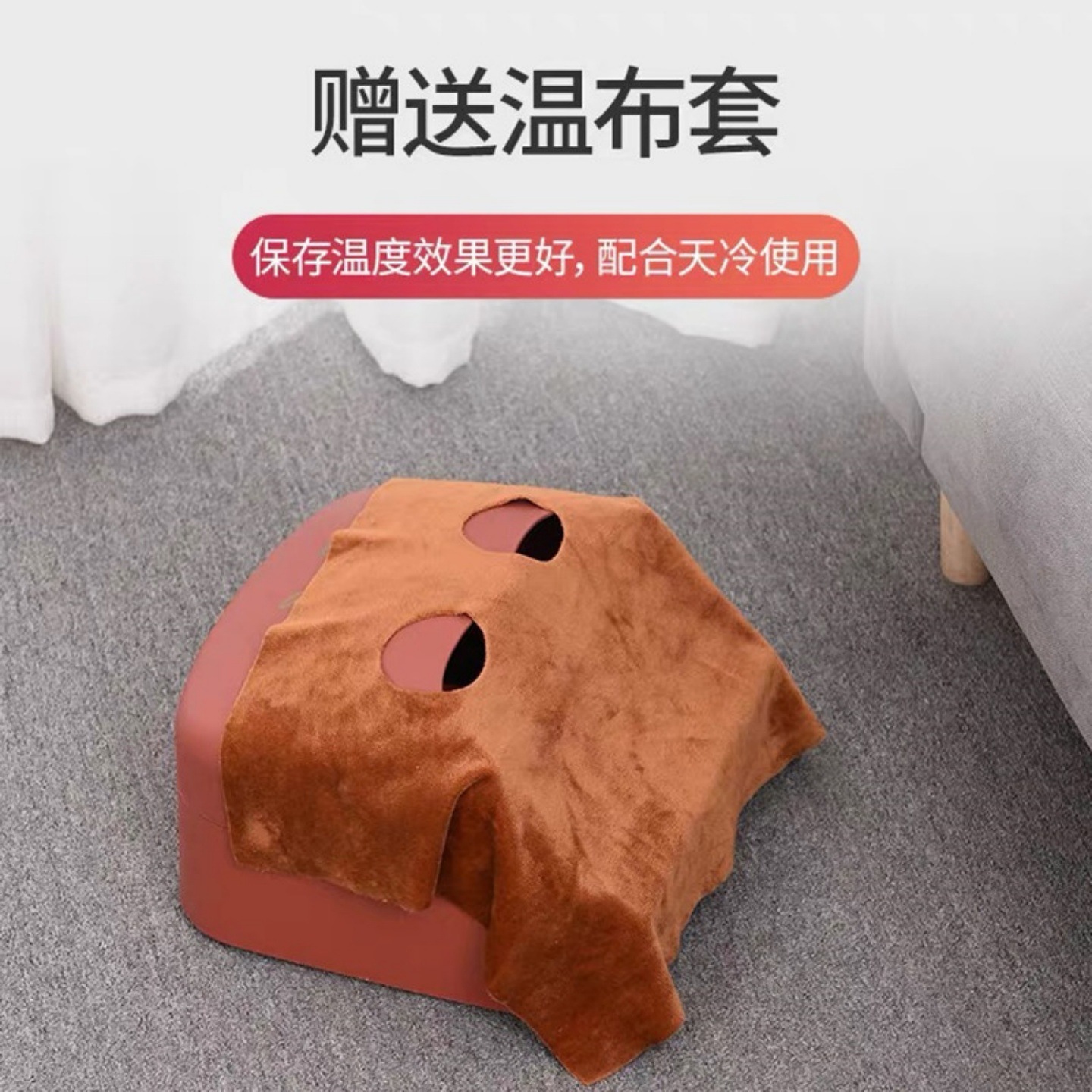 Foot Moxibustion Box with Massage Roller Ginger-Style Warming Tool for Home Spa and Wellness Studio Use - Image 2