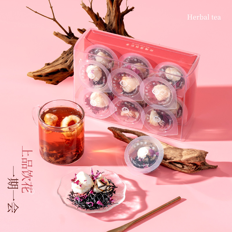 Rose Lychee Black Tea Mini Jar Floral Tea Blend 48g Sweet Aromatic Brew for Home Enjoyment - Image 3