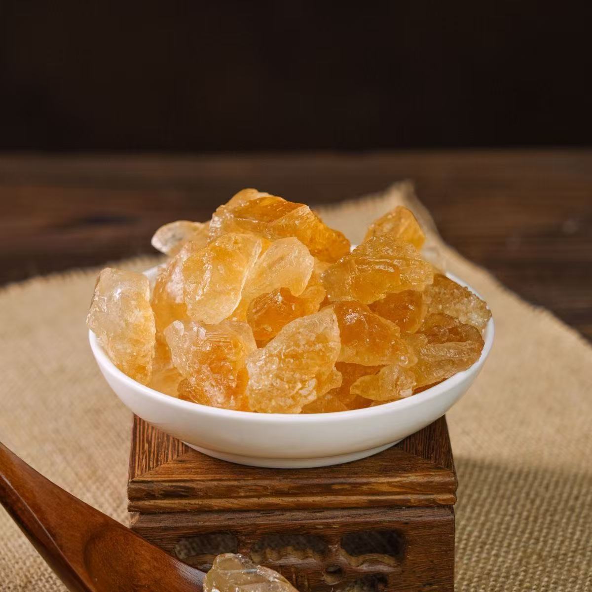 Yellow Rock Sugar Small Crystals 250g Jar Traditional Chinese Sugar for Cooking Tea and Herbal Decoctions - Image 4