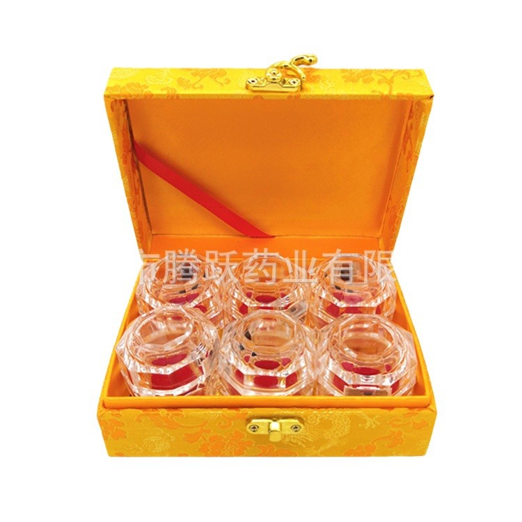 Yellow Dragon Brocade Gift Box Empty Display Case for Jewelry and Crystal Keepsakes - Image 5