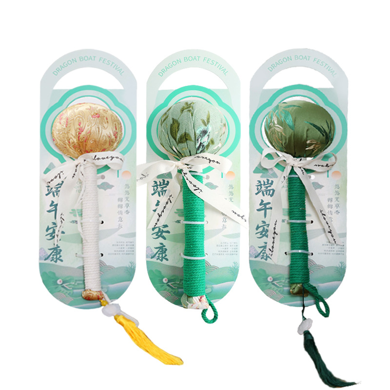 Mugwort Herbal Massage Hammer Ai Cao Chuan Portable Wellness Stick with Silk Tassel 200g - Image 5