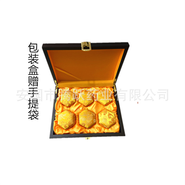 Antique Style Wooden Gift Box Set of 6 with Brocade Lining for Herbal Pills Jewelry and Keepsake Storage - Image 3