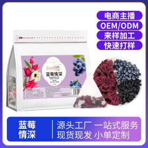 Blueberry Sour Plum Drink Herbal Tea Pack (Suan Mei Tang) — Cold-Brew Fruit & Flower Blend, 15 Sachets