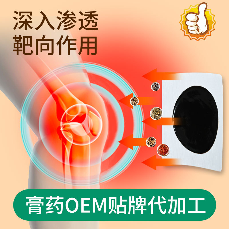 Traditional Handmade Black Herbal Plaster Cotton Backing Self-Heating Patch for Neck Shoulder Back and Legs - Image 3