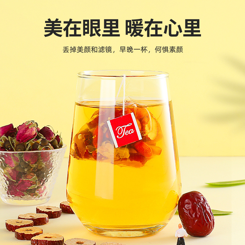 Guiyuan Hongzao Gouqi Rose Tea 60g Dried Longan Red Date Goji Rose Bud Blend - Image 2