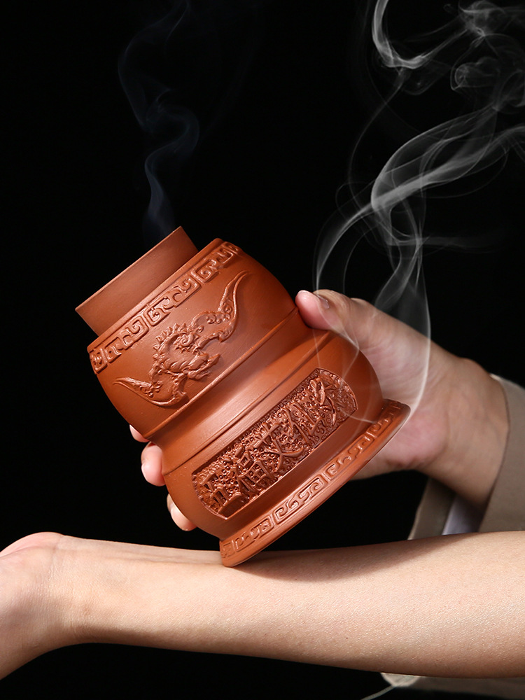 Wuji Moxibustion Jar Ceramic Navel Cupping Device for Body Wellness 10.2cm - Image 4