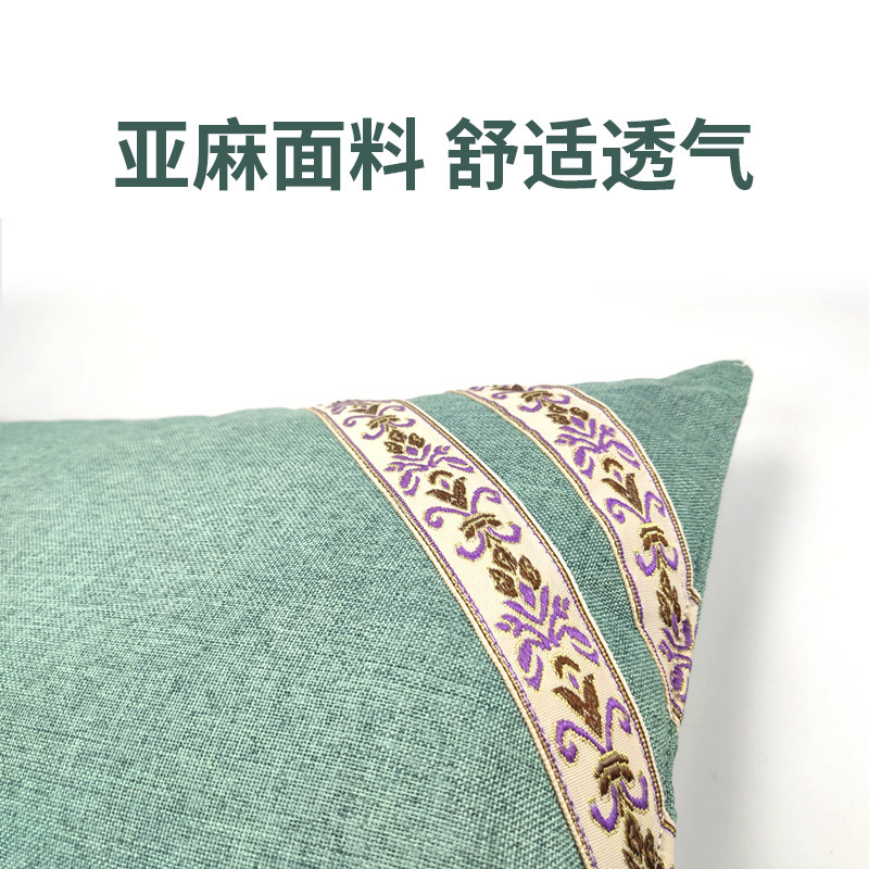 Detachable Mugwort Neck Support Pillow Cylindrical Cervical Pillow Grey Combo Design for Daily Use - Image 3
