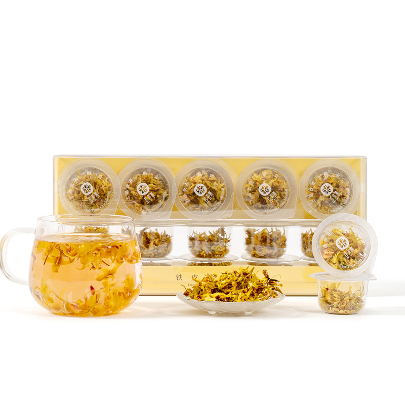 Tie Pi Shi Hu Flower Mini Jar Tea 10 Jars Dendrobium Officinale Blossom Herbal Tea Portable Tea Bags - Image 5