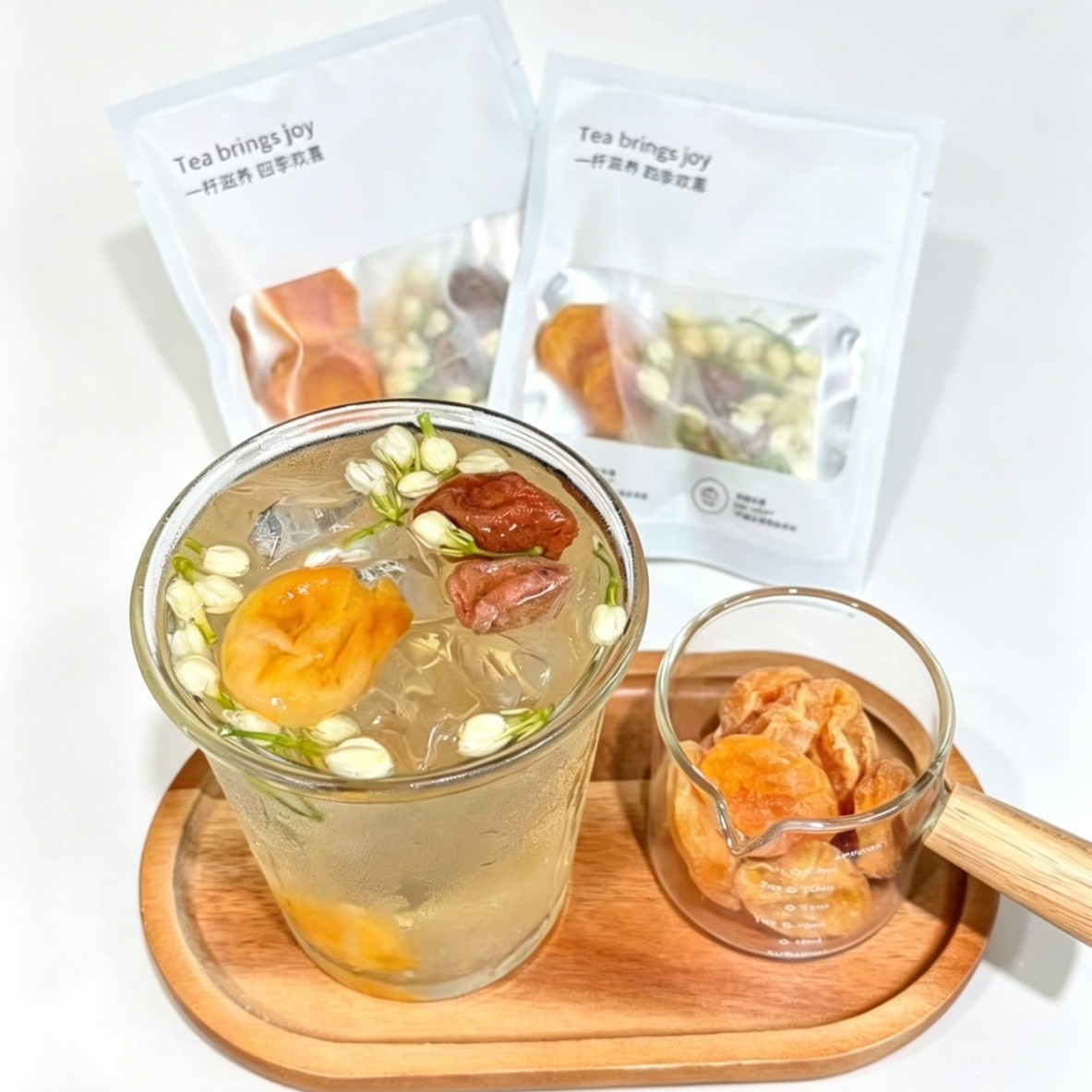 Preserved Plum Jasmine Apricot Kernel Fruit Tea Hua Mei Mo Li Xing Pi Cha 15g x 5 Bags Cold Brew Blend - Image 2