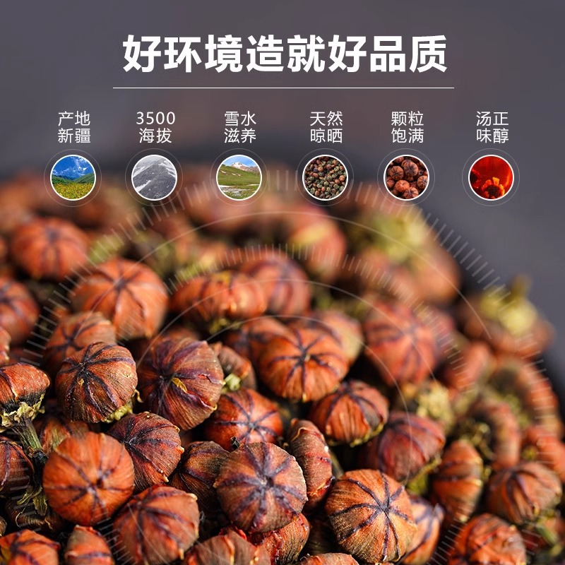 Snow Chrysanthemum Xue Tai Ju Herbal Tea 200g Can Dried Kunlun Snow Chrysanthemum Flowers for Daily Brewing - Image 4