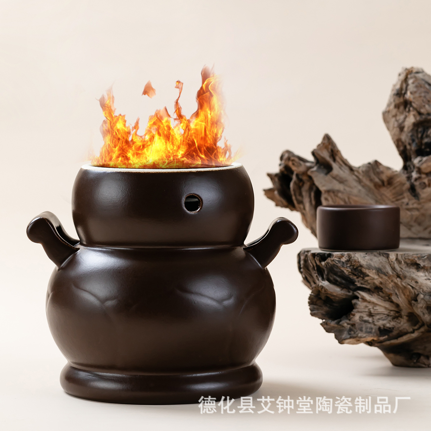 Wen Yang Guan Moxibustion Jar Large Ceramic Warming Cup with Fire Bowl for Navel and Body Moxa Therapy - Image 3