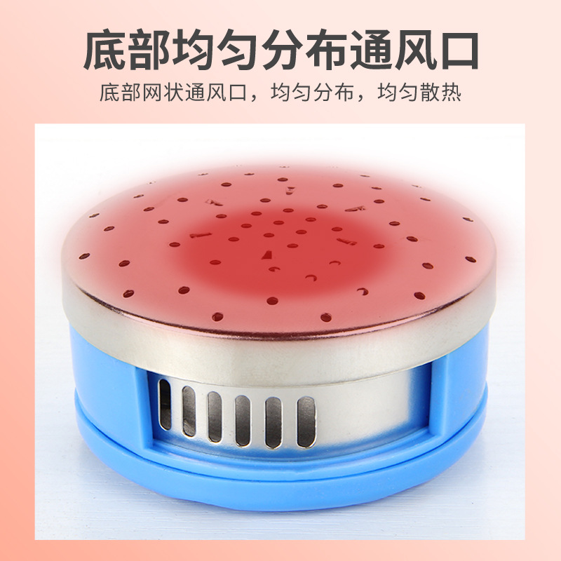 Stainless Steel Moxibustion Box Portable Warming Moxa Burner with Heat Shield Lid Single Hole 80g - Image 4