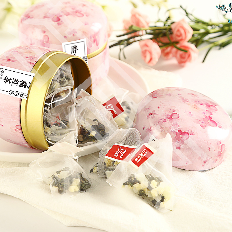 Peach Oolong White Tea Blend with Chrysanthemum Rose Lemon Fruit Cold Brew Tea Bags - Image 2