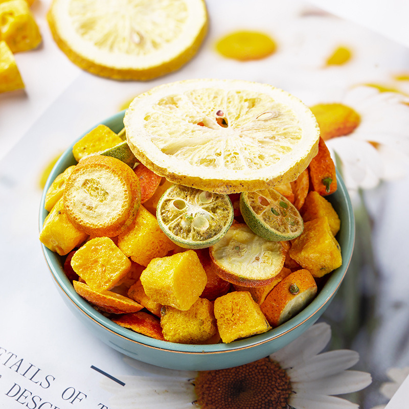 Lemon, Green Kumquat & Passion Fruit Cold-Brew Tea — Freeze-Dried Fruit Herbal Blend, 500g Loose - Image 3
