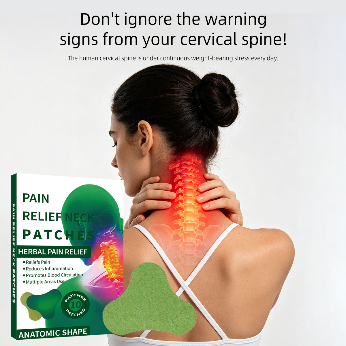 Mugwort Neck Patches Herbal Warming Neck Patch 10 Patches Per Box - Image 2