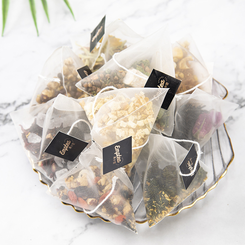 Triangle Tea Bag Sampler — Chrysanthemum, Cassia Seed, Apple Lotus & Sour Plum Herbal Blend - Image 2