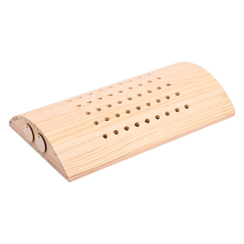 Solid Wood Moxibustion Waist Pillow Lumbar Neck Support with Smoke Filter Cover - Image 5