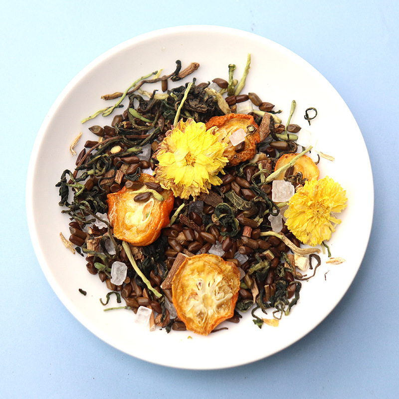 San Qing Tea Honeysuckle Chrysanthemum Kumquat Blend 100g 20 Teabags Clearing Herbal Tea - Image 4