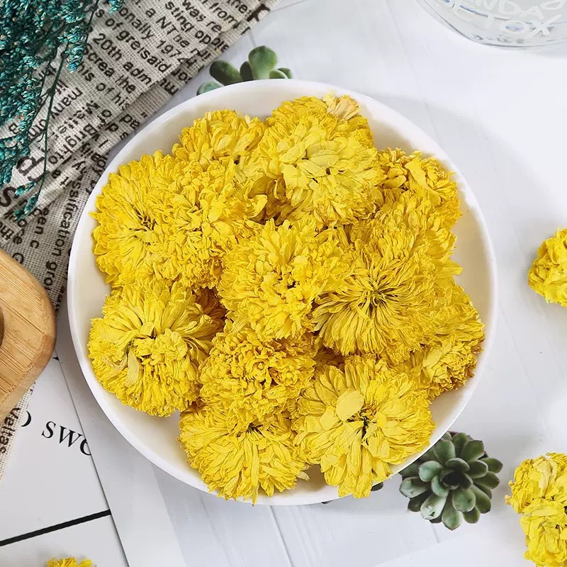 Wuyuan Imperial Chrysanthemum Tea Huang Ju 500g Dried Golden Chrysanthemum Flowers for Brewing and Daily Herbal Tea - Image 2