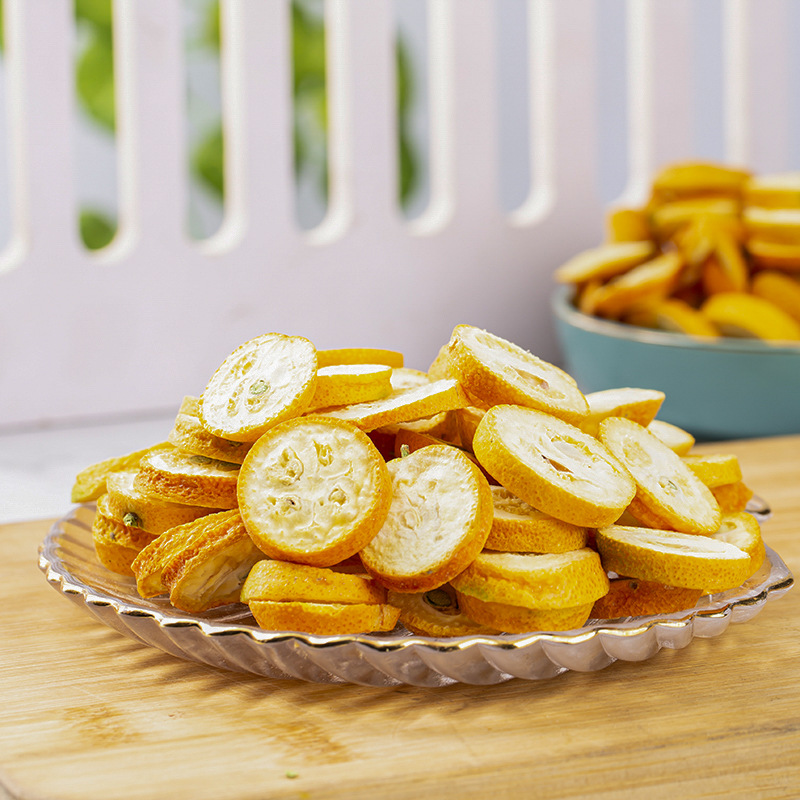 Freeze-Dried Kumquat Slices (Fortunella margarita) — Cold-Brew Fruit Tea, 500g Bulk - Image 2