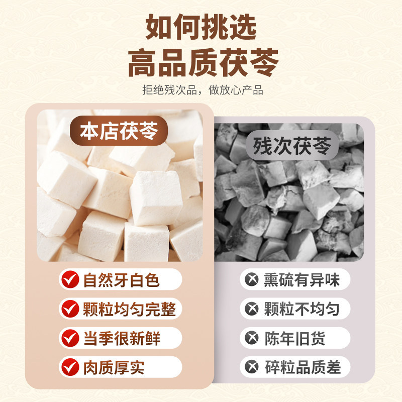 Poria Fu Ling 500g Dried Chinese Herbal Slices for Tea Soup and Decoction Use - Image 2