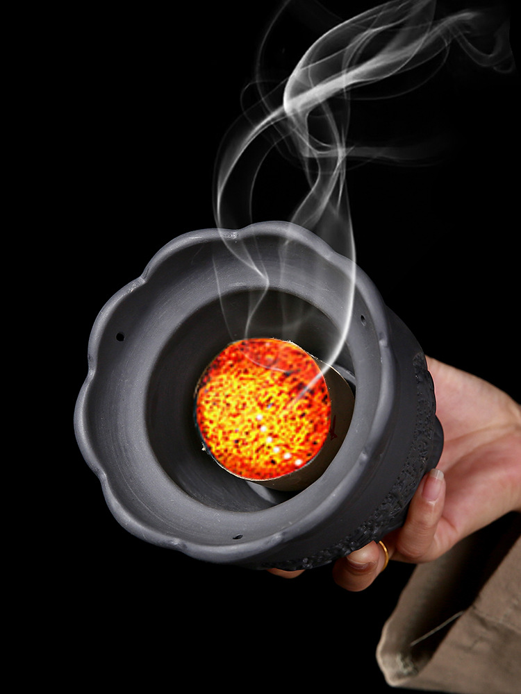 Large Five Blessings Bian Stone Fire Dragon Cup Moxibustion Jar with Mesh for Gua Sha and Wellness Therapy 12x11cm - Image 2