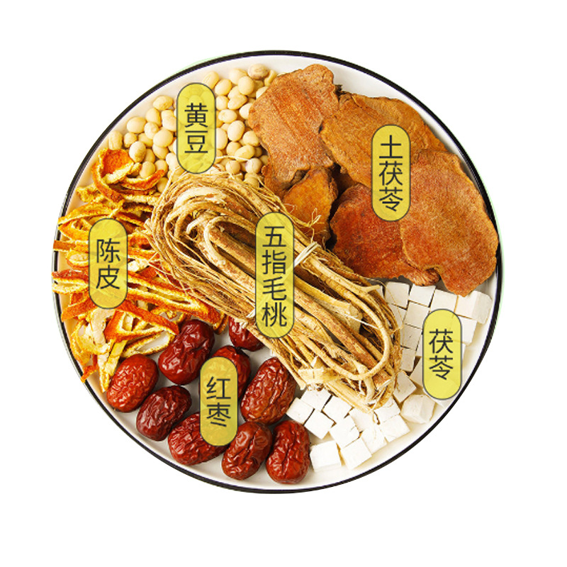Chicken Herbal Soup Pack Wu Zhi Mao Tao Fu Ling Chen Pi Soup Mix 200g - Image 5
