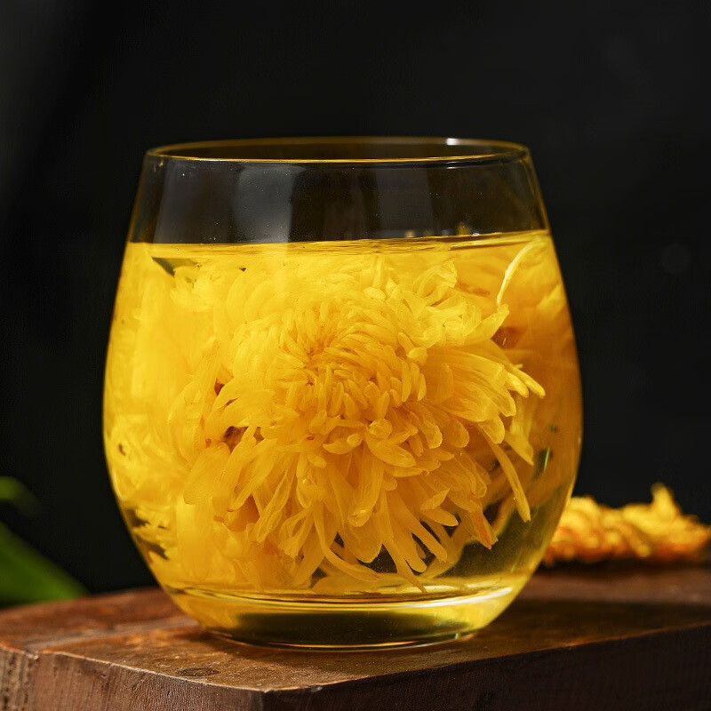 Golden Silk Chrysanthemum Tea Jin Si Huang Ju 100 Whole Flowers Large Bloom Herbal Tea - Image 4