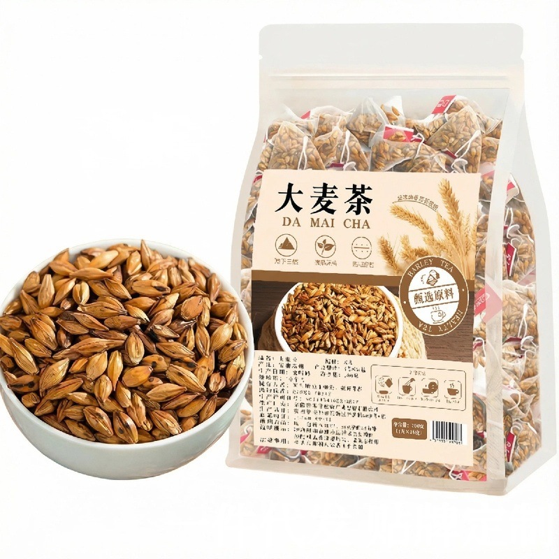 Roasted Barley Tea Da Mai Cha 250g 50 Pyramid Tea Bags Caffeine Free Herbal Drink - Image 5