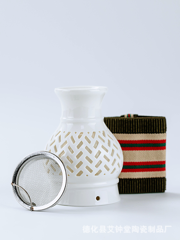 Ceramic Moxa Cup Gua Sha Tool White Porcelain Moxibustion Jar for Home Wellness Use - Image 5