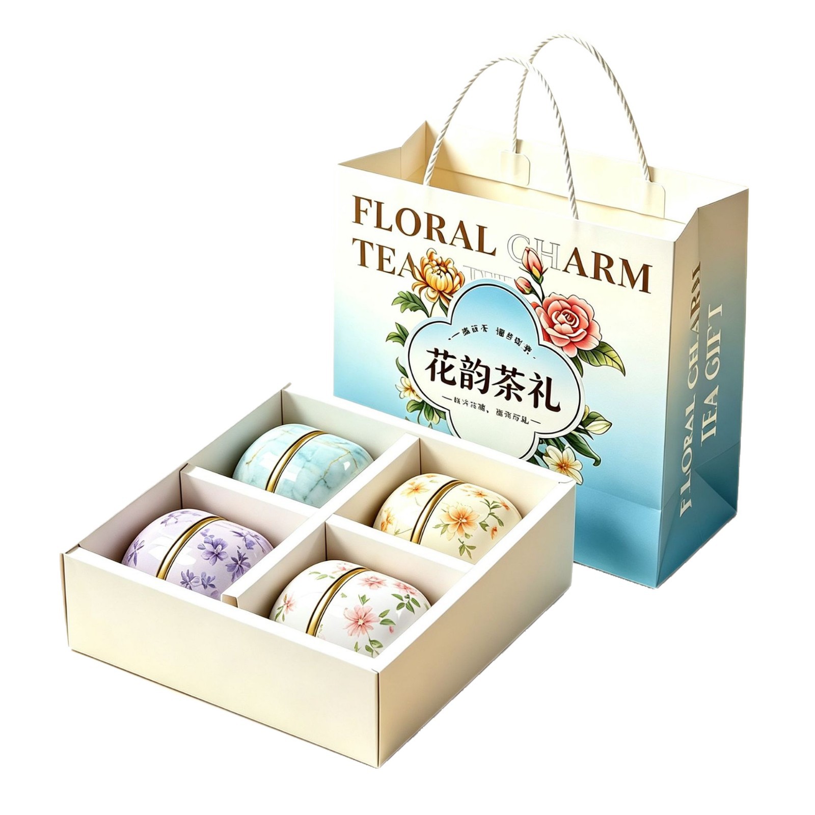 Teacher's Day Flower Tea Gift Set 30g Cold Brew Tin Oolong Black Green Tea Sugar Free - Image 5