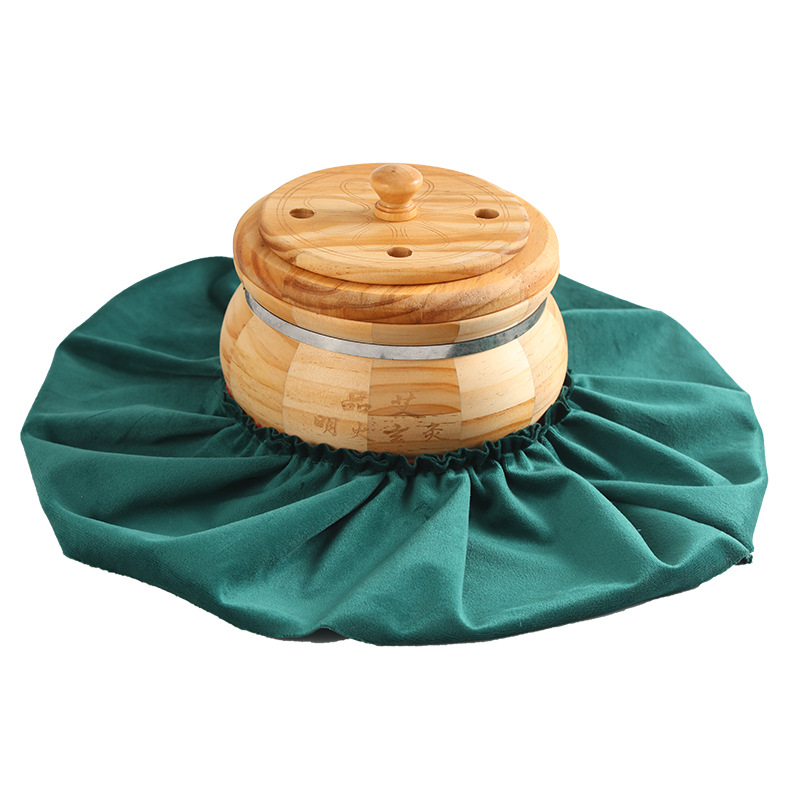 Moxibustion Jar Set for Navel and Abdomen Warming with 108 Aged Moxa Cones Rose Oil and Straps - Image 5