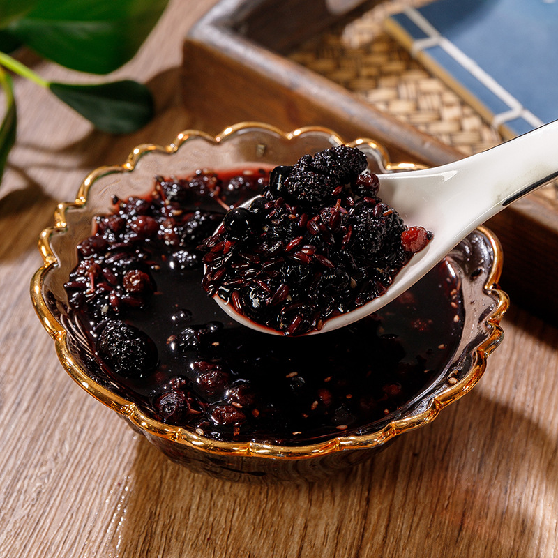 Five Black Herbal Blend (Wu Hei Tang) — Black Sesame, Black Bean, Mulberry, Black Goji & Black Rice Tea - Image 3