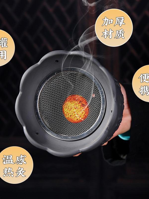 Wufu Bian Stone Fire Dragon Cup Moxibustion Jar 12x11cm Ceramic Gua Sha Meridian Tool for Spa and Wellness Use - Image 3