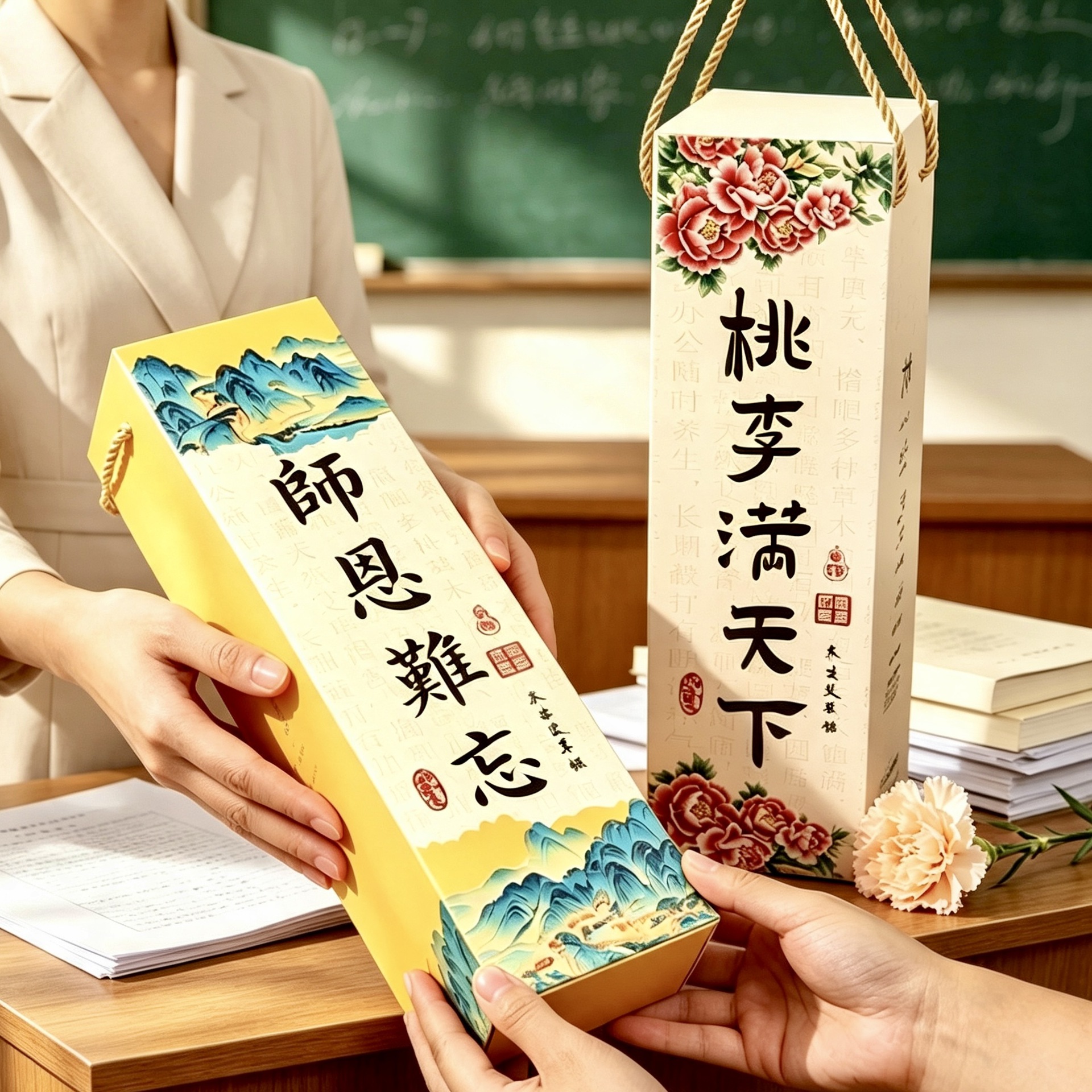 Handmade Mugwort Hammer Ai Cao Hammer 26cm Herbal Massage Stick for Tapping Relaxation with Teacher Day Gift Box - Image 4