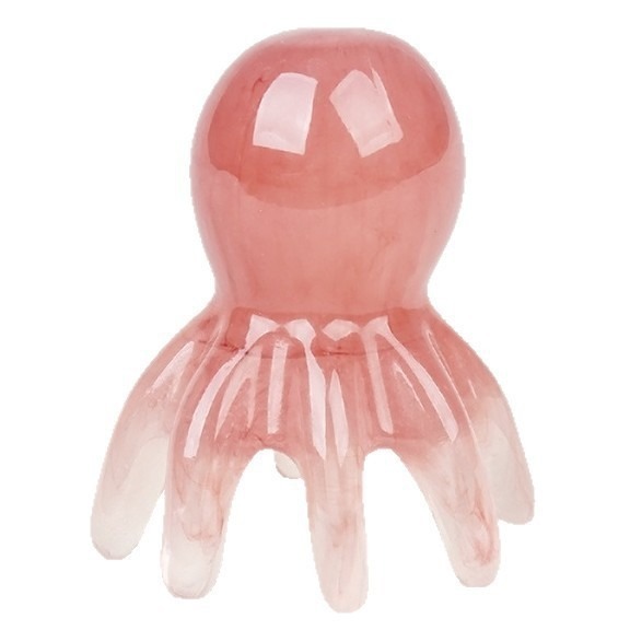 Octopus Head Massage Comb 8 Claw Scalp Meridian Brush Resin Guasha Comb for Scalp Care and Relaxation - Image 5