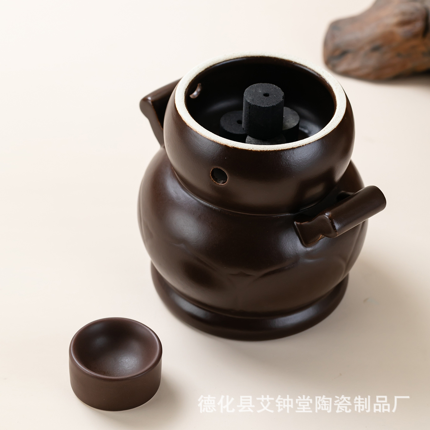 Wen Yang Guan Moxibustion Jar Large Ceramic Warming Cup with Fire Bowl for Navel and Body Moxa Therapy - Image 2