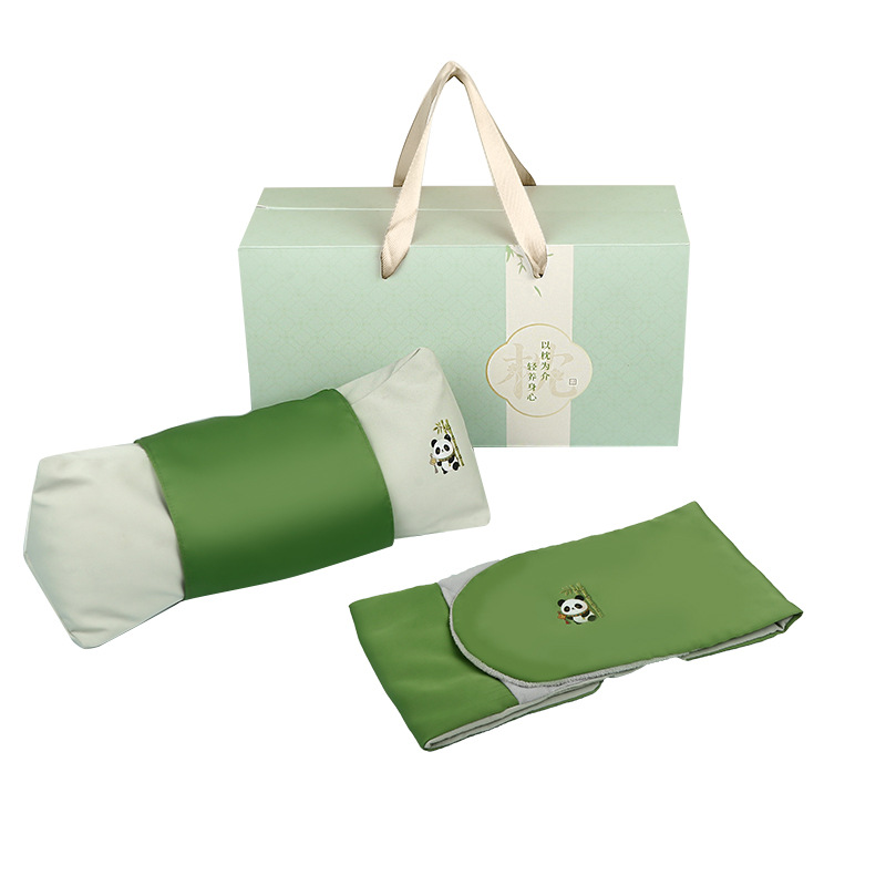 Summer Cooling Buckwheat Pillow Panda Gift Box Soft Breathable Wellness Pillow with Eye Mask Bulk Gift Set - Image 5