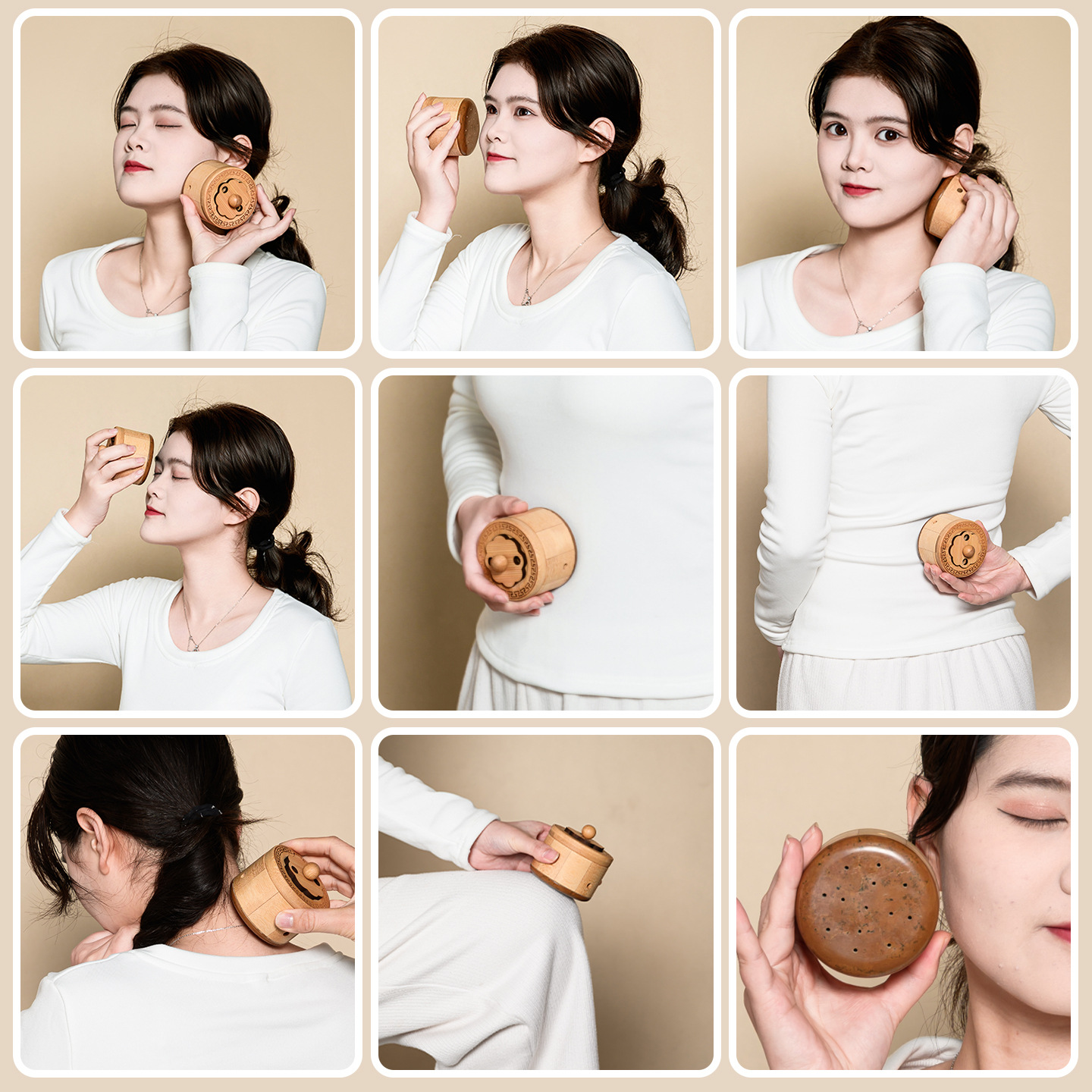 Xuanhuang Bian Stone Facial Moxibustion Box Home Smokeless Warming Moxa Device with Moxa Sticks - Image 2